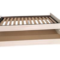 Letto singolo + cassettone  estraibile in legno