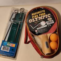 Racchette ping pong olympic più rete da tavolo 