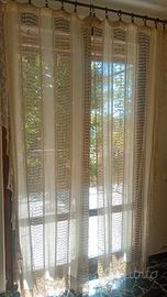 3 tende cotone pizzo uncinetto