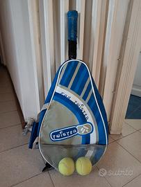 Racchetta da tennis junior + custodia + 2 palline 