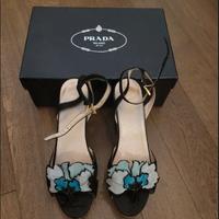Scarpe donna "Prada" sandalo con zeppa