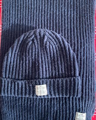 Sciarpone+cappello blu