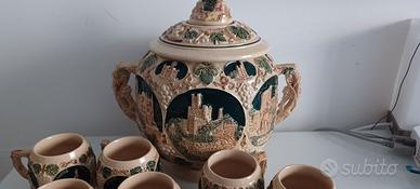 Set  Gerz – 12 Boccali Birra in Ceramica + vaso