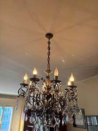 Lampadario vintage in stile Murano