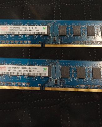 Ram 2x2Gb Hynix PC3 10600U