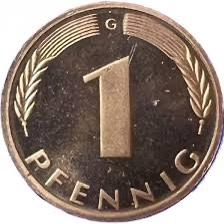 Moneta 1 Pfennig Tedesco – 1974 – Collezione