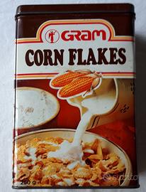 BARATTOLO VINTAGE IN METALLO CORN FLAKES