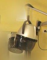 casco capelli con braccio a muro