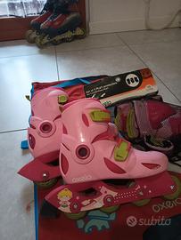 pattini bambina Oxelo Decathlon + set protezioni