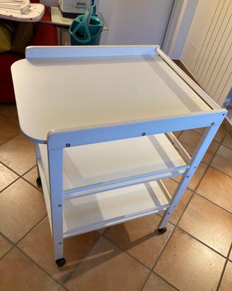 Fasciatoio per neonati con rotelle