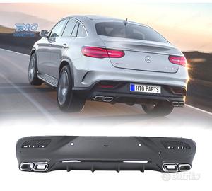 DIFFUSORE MERCEDES GLE C292 COUPÉ NERO + TERMINALI