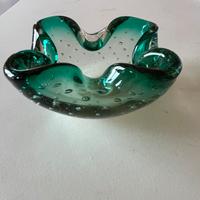Portacenere in vetro di Murano anni 60 con bolle