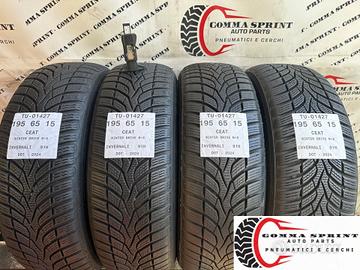 4 PNEUMATICI 195/65 R15 CEAT INVERNALI 85%