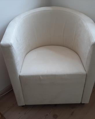 Poltroncina moderna in alcantara