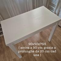 Consolle tavolo legno bianco