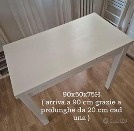 Consolle tavolo legno bianco