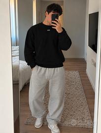 Felpa girocollo off white nuova