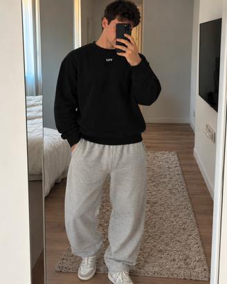 Felpa girocollo off white nuova