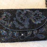 Borsa vintage da sera pochette nera