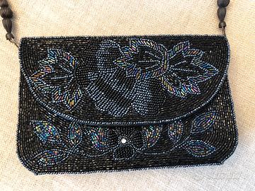 Borsa vintage da sera pochette nera