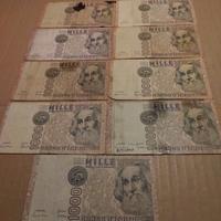 1000 LIRE-BANCONOTE CON SCRITTE-PEZZI 19-COME FOTO