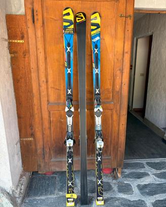 2 paia sci Salomon GS FIS 195 raggio 35