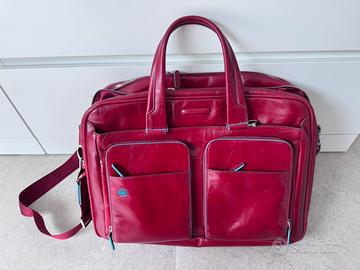 Piquadro Borsa porta pc 15.6 in pelle rossa