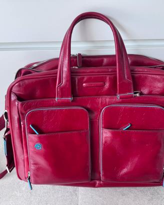 Piquadro Borsa porta pc 15.6 in pelle rossa