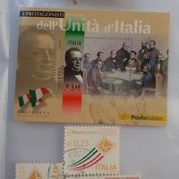 lotto francobolli 5 lire turrina + Cavour dell'uni
