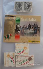 lotto francobolli 5 lire turrina + Cavour dell'uni
