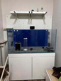Acquario con mobile e sump e qualche attrezzatura