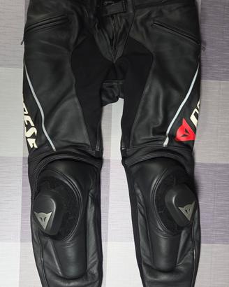 Pantaloni pelle moto Dainese taglia 54
