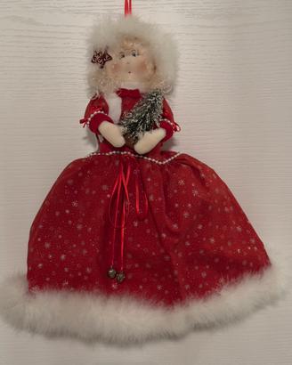 Bambola decorativa natalizia Signora Natale