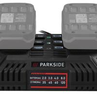 PARKSIDE caricabatterie doppio e 2 batt, 4ah