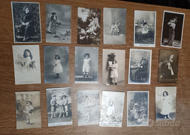Cartoline Vintage bianco e nero bambini