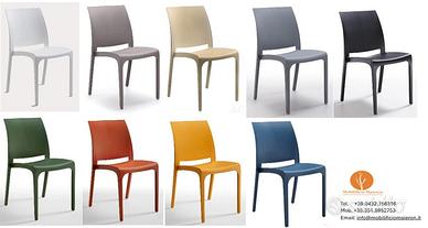 Sedie Impilabili Polipropilene Bar Ristorante 0334