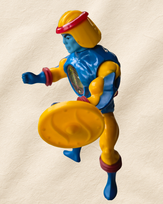 Sy-Klone MOTU Mattel vintage con scudo giallo