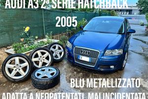 Audi A3 2ª serie blu metallizzato 2005