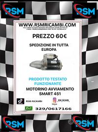 MOTORINO AVVIAMENTO SMART 451