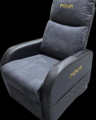 POLTRONA SOFA GAMING IN VELLUTO CON POGGIA PIEDI