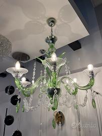 Lampadario MURANO DE MAJO  cristallo soffiato.