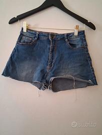 Shorts in jeans blu, vita bassa, taglia 38