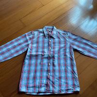 Camicia bambino a quadri rossi e blu