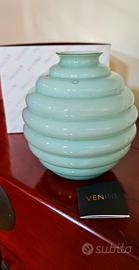 Vaso Venini Deco Verde RioGrande 29cm vetro Murano
