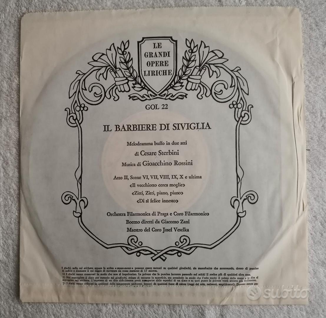 DISCHI VINILE 33 GIRI “IL BARBIERE DI SIVIGLIA” - Musica e Film In vendita  a Udine