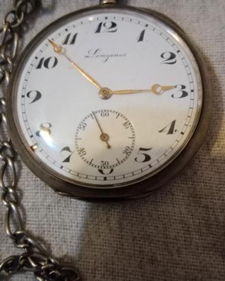 orologio da tasca Longines argento