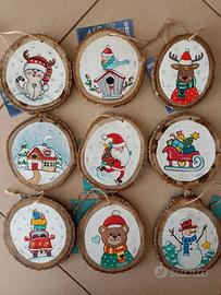 Addobbi natale dipinti a mano