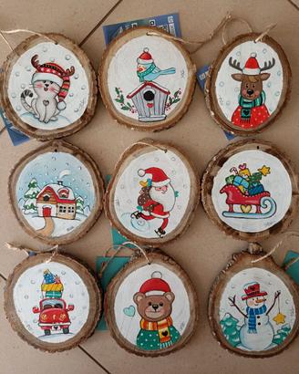 Addobbi natale dipinti a mano