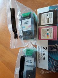 Cartucce inchiostro Canon Pixma 540XL e 541XL