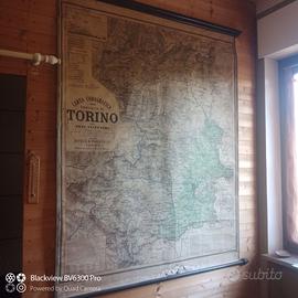 Carta geografica provincia di Torino Paravia